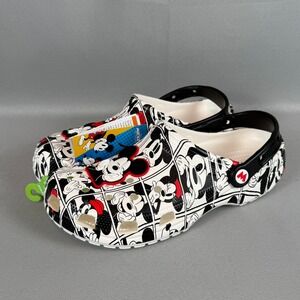 Crocs Mickey & Minnie Classic Clogs Mens 11 White Disney 211483-90H New NWT